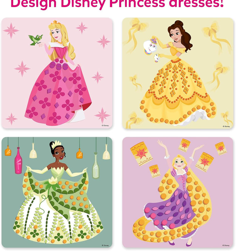Skillmatics Foam Sticker Art – Disney Princess, 800+ 3D Foam Stickers, Mess-Free Fun for Kids, DIY Felt Craft Kits, Gifts for Fans of Cinderella, Belle, Rapunzel, Ages 3, 4, 5, 6, 7