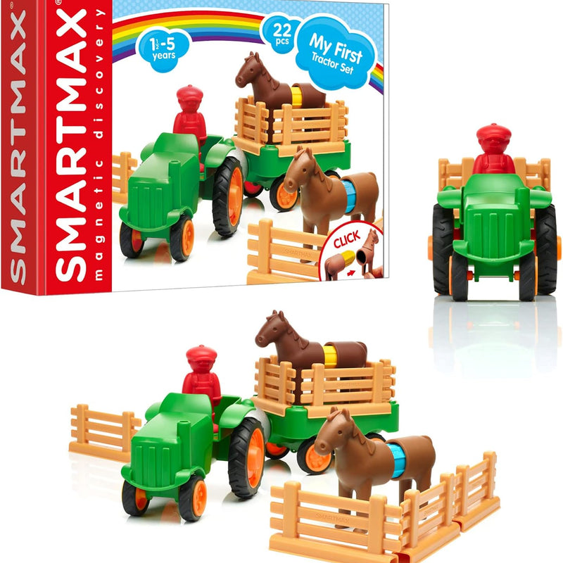 SmartMax My First Safari Animals STEM Magnetic Discovery Building Set with Soft Animals for Ages 1-5