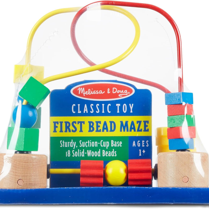 Melissa & Doug Wooden Bead Maze: Montessori-Inspired Sensory Toy for Babies and Toddlers