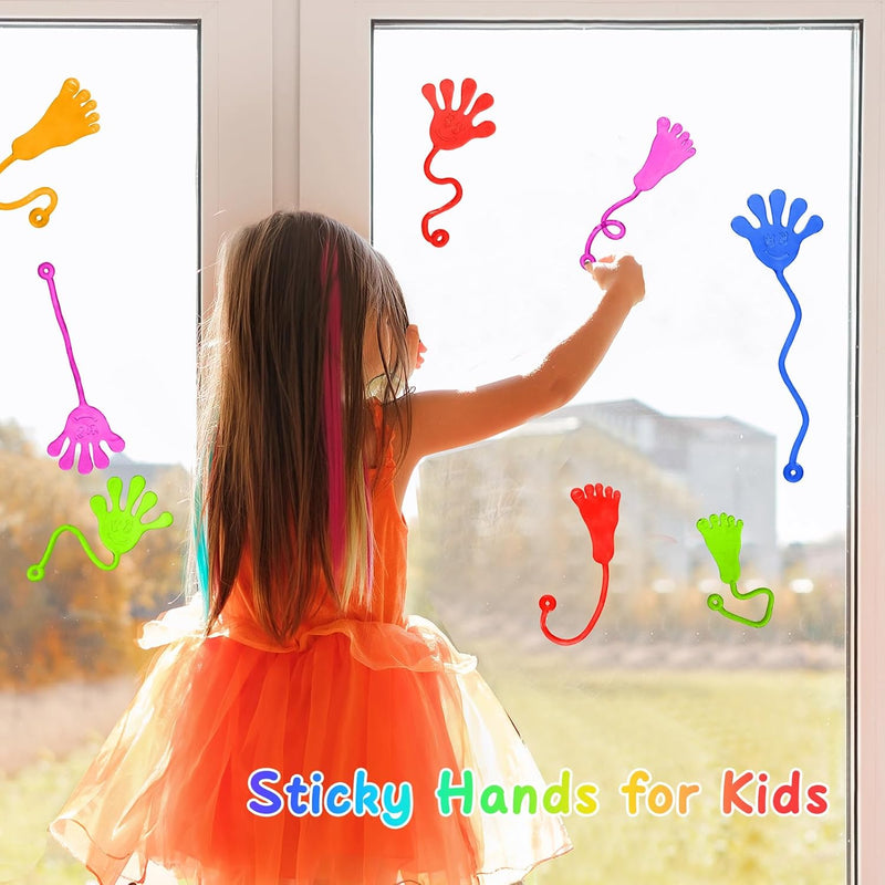 bulk sticky hands 30-pcs party favors for kids 4-8 year classroom prizes student gifts