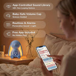 MeWaii Bunny White Noise Sound Machine, Newborn Baby Boy Gift, 100+ Sounds | Mom's Choice Award, AI Cry Detection, Full App Access Control, Night Light, Baby Shower Gifts for Boys, Nursery Essentials