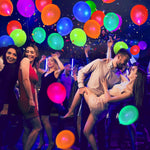100 Pcs UV Neon Balloons for Birthday Decorations, Wedding Glow Party Supplies, Blacklight Reactive Fluorescent Balloons