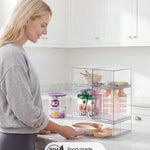 Vtopmart Stackable Storage Drawers Set of 5, Clear Plastic Organizer Bins for Baby Bottle, Beauty Supplies Storage, Ideal for Kichen Countertop, Vanity, Bathroom, Cabinet, Pantry Organization