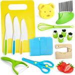 13 Pcs Kids Knife Set for Real Cooking Safe Kitchen Tools for Ages 4+ | Montessori Kitchen Toys Christmas Birthday Gifts for Boys and Girls (A)