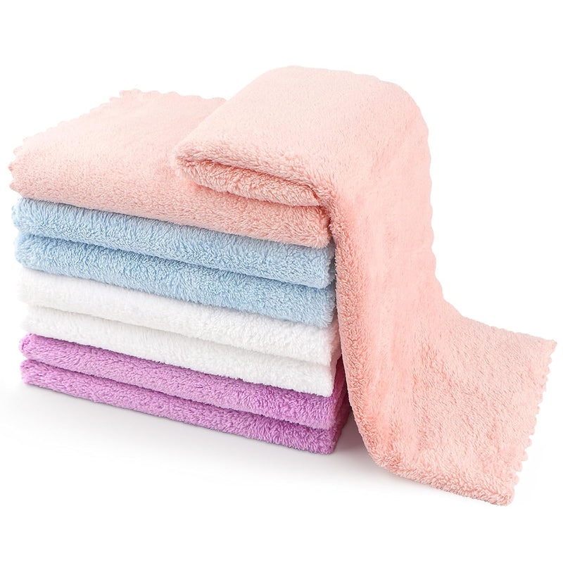 Orighty Baby Burp Cloths, 8 Pack Burping Cloths for Babies, 20 x 10 Inch | Super Soft & Absorbent Coral Fleece Towels, Large Burp Rugs for Sensitive Skin, Newborn Essentials Shower Gift Girl Boy