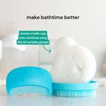 oogiebear Cradle Cap Brush Kit for Babies, 3 Piece Gentle Scalp Care Set | Sponge, Brush & Comb Set for Newborns, Infants & Babies, Soft Cradle Cap Remover, Baby Registry Essential