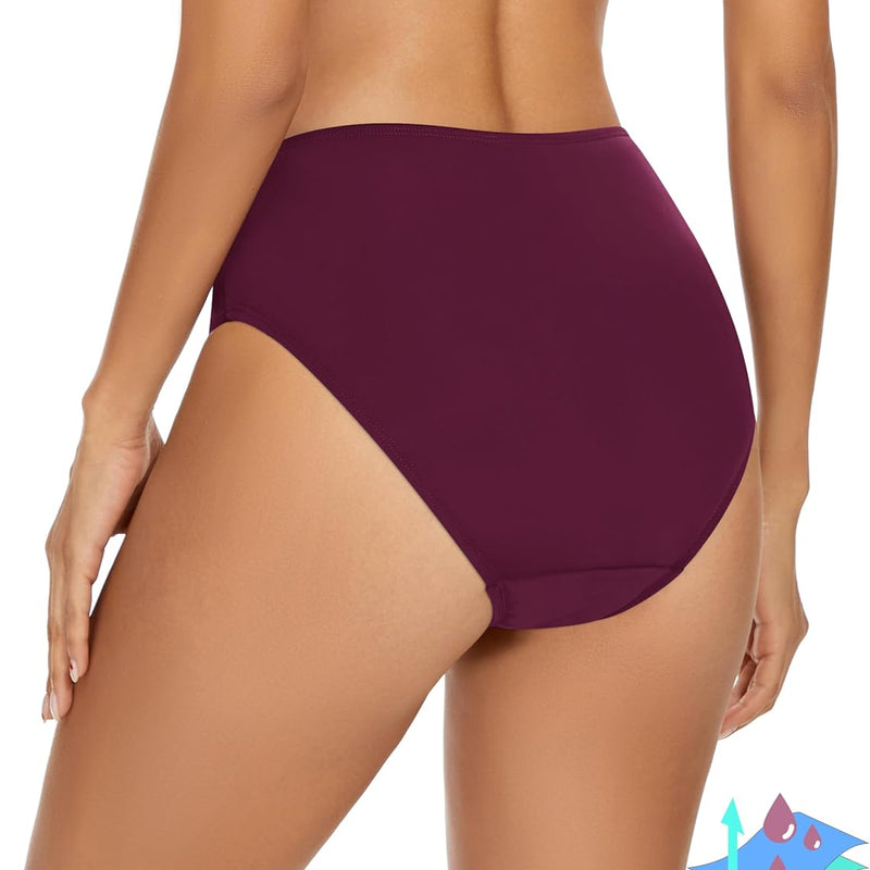 Period Swimwear Leakproof Menstrual Bikini Waterproof Bottom UPF 50+ Swim Brief Light Flow - Teens Girls Women