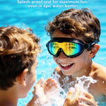Aegend Swim Goggles Wide Frame Anti-Fog Swimming Goggles for Kids 3-14 | 2 Pack Anti-UV Comfort Fit Swimming Mask for Boys Girls Youth Ideal for Pool, Beach, Swim Lessons, Vacation