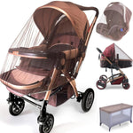 Sysmie 2 Pack Baby Stroller Mosquito Net, Durable Mesh Protection, Black | Universal Fit Bassinets, Cradles, Playards, Pack N Plays & Portable Mini Cribs, Summer Essential for Infant Travel, Camping