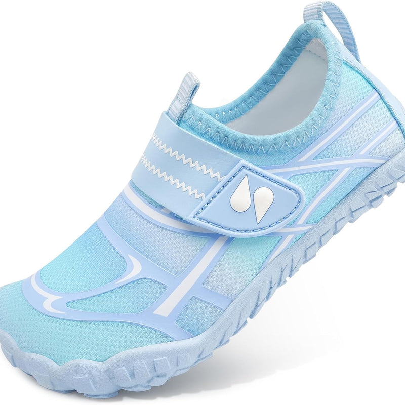 Stelle Kids Water Shoes Wide Toe Box Quick Dry Barefoot | Non-Slip Aqua Shoes,Breathable Mesh Upper for Beach,Swim,Pool and Outdoor Play,Fits Toddler to Big Kids