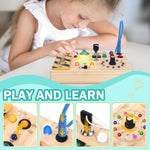 Hoarosall Montessori Busy Board for 1-3 Year Old Boys and Girls, Travel Educational Learning Toy