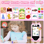 Multifunctional Kids Smart Phone with Dual Camera, Games & Music Player, Toddler Learning Toy, Ages 3-10