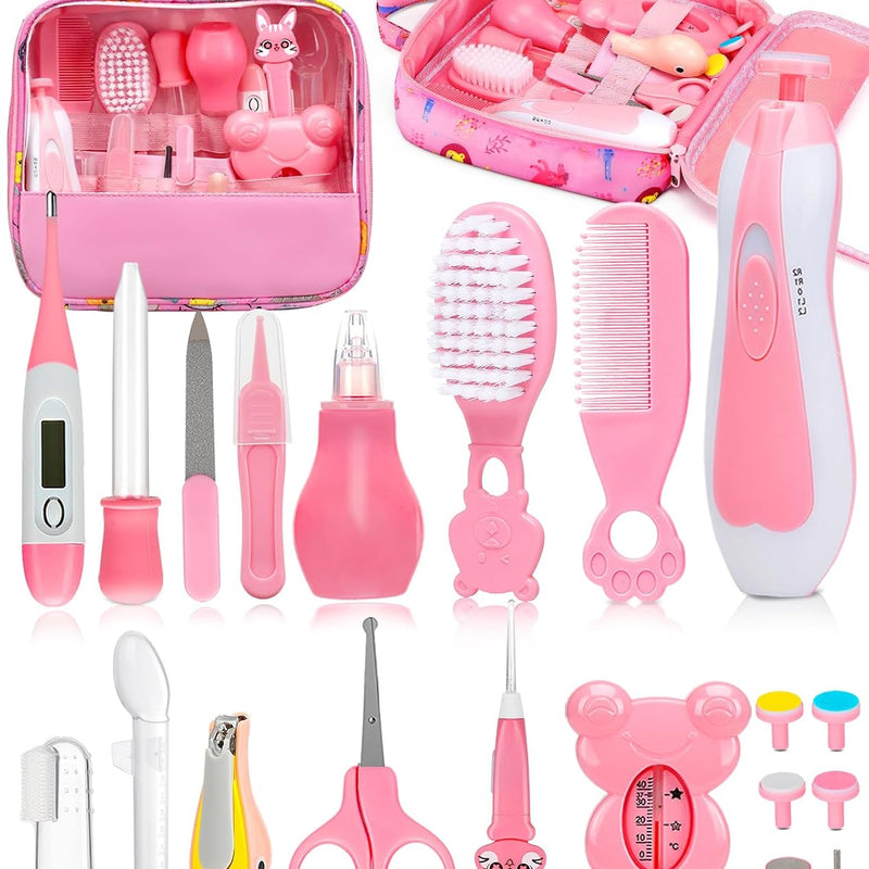 Baby Healthcare and Grooming Kit, Electric Safety Nail Trimmer Baby Nursery Kit, Newborn Care Kits with Hair Brush Comb for Newborn Infant Toddlers Baby Boys Girls Kids, Baby Shower Gifts