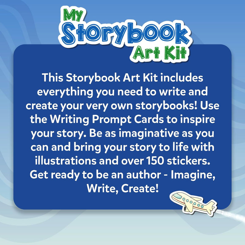 Skillmatics Storybook Art Kit – Adventures, Writing Activity, Gift for Kids | Create Adventure Stories, 300+ Stickers, Scrapbooking & Journal, Storytelling Activity, Screen-Free Craft, Ages 5, 6, 7, 8, 9