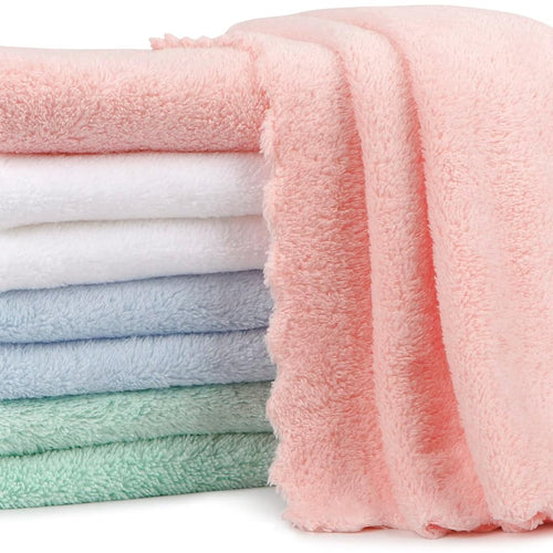 Orighty Baby Burp Cloths, 8 Pack Burping Cloths for Babies, 20 x 10 Inch | Super Soft & Absorbent Coral Fleece Towels, Large Burp Rugs for Sensitive Skin, Newborn Essentials Shower Gift Girl Boy