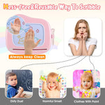 smasiagon magnetic drawing board for kids toddler toys 1-2 year old girl portable doodle pad