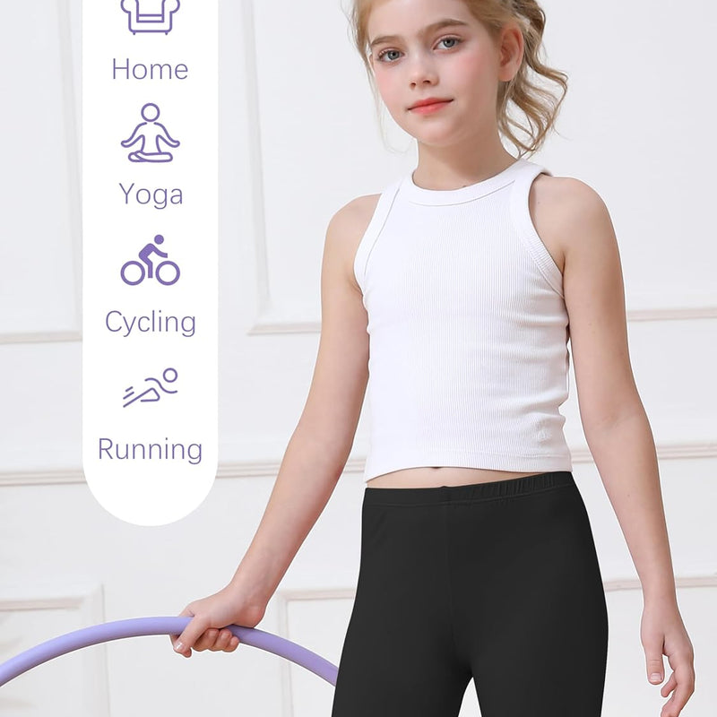 Resinta 6 pack girls bike shorts under dress dance cartwheel shorts for toddler kids summer clothes multicolor