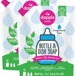 Dapple Baby Travel Cleaning Kit - 5 Piece- Baby Bottle & Dish Soap, Bottle Brushes, and Drying Rack - Newborn Essentials