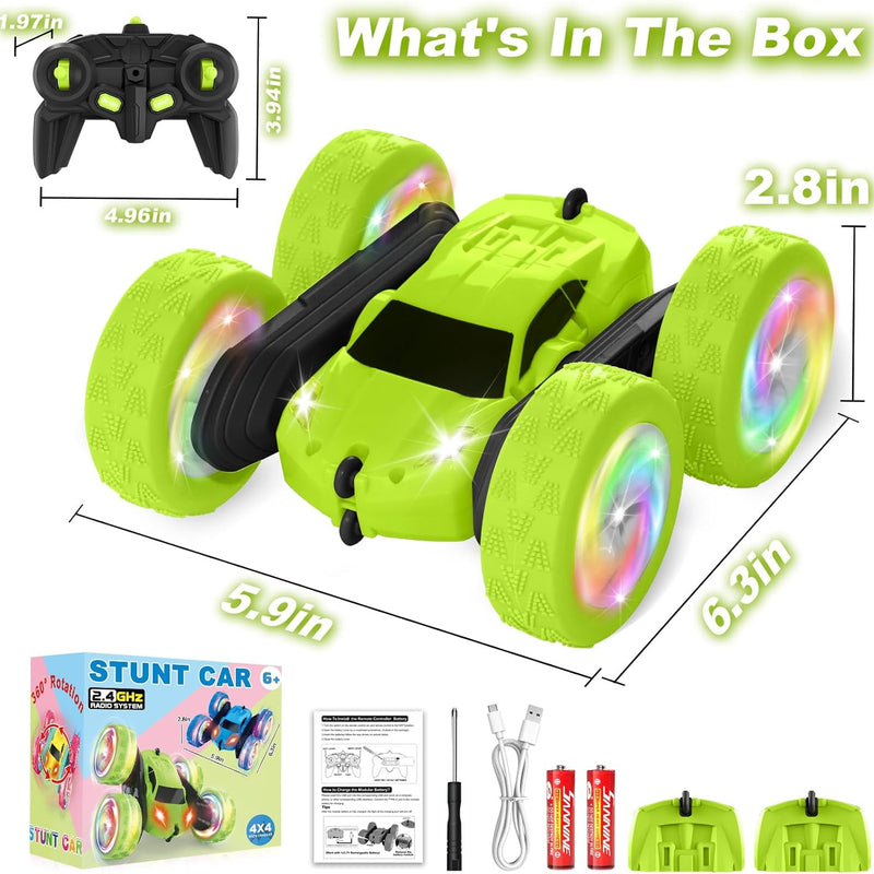 Remote Control Car with 360° Flips, 2.4GHz Double Sided RC Crawler for Outdoor Play