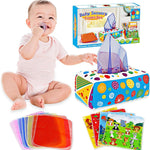 Baby Toys 6-12 Months: Baby Tissue Box 6 Month Old Montessori Toy | Pulling Play Scarf Soft Box with Crinkle Paper - Infant Sensory Toy for Babies 7 8 9 10 Month Old 1st Birthday Boy Girl Gifts