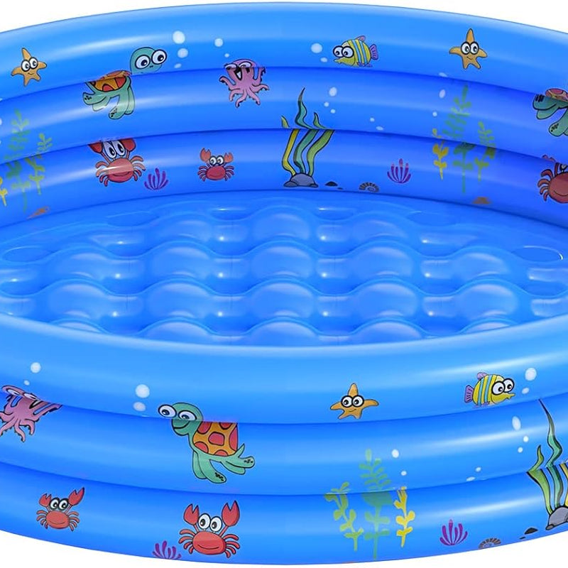 Inflatable Baby Swimming Pool - Portable Kiddie Paddling Pool for Toddlers, Indoor & Outdoor Use