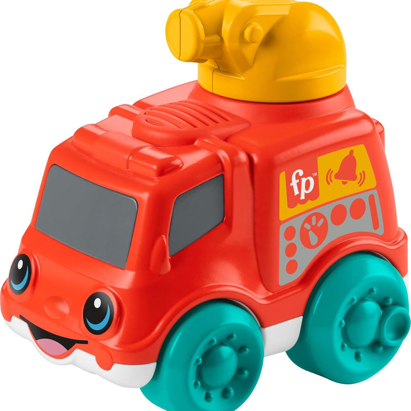 Fisher-Price Corn Popper Mini Vehicle Toy | 3.6 x 3.7 Inches, Push Along, Crawl After Play, Fun Sounds, Baby & Toddlers Ages 6+ Months