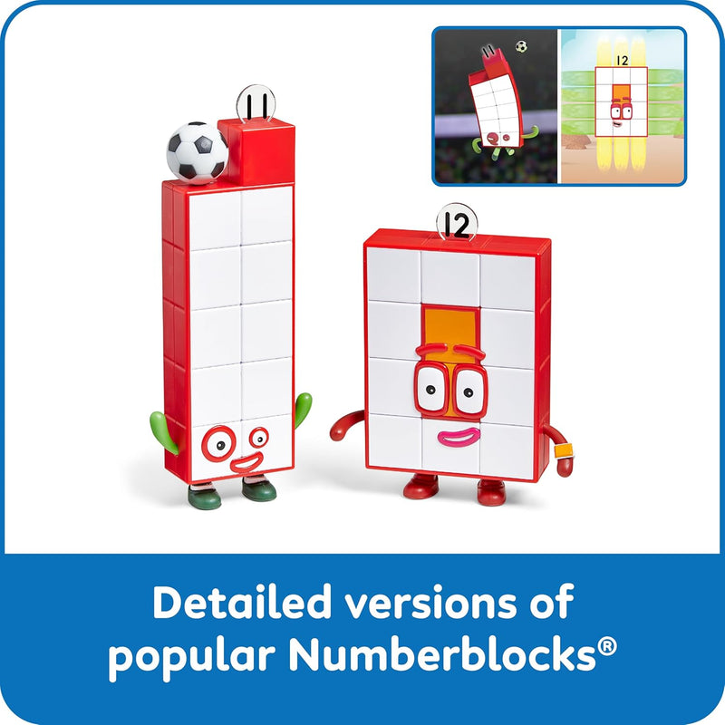 numberblocks friends eleven and twelve figures, math toys for toddlers, counting blocks for kids 3-5, preschool learning & education toys