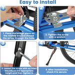 veckuson kickstand for kids bikes, 16-22 inch adjustable aluminum alloy center mount