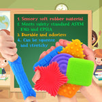 Squishy Sensory Toys for Kids Toddlers: Super Soft & Textured Sensory Fidget Toy for Autistic Children Special Needs | Stress Calming Toys for Kids | Baby Stocking Stuffers Fidget Toy for Autism, ADHD