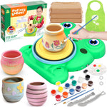 Aujazyble Pottery Wheel for Kids - Complete Pottery Painting Crafts Kit Toy | Arts and Crafts for Kids Ages 8-12 with 3 Pack Clay Art Supplies Toys for Girls Boy Birthday Gift for 6 7 8 9 10 11 12+