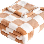 Yurhap Checkered Baby Blanket for Girls Pink Fleece Baby Blankets for Girls Boys, Warmer Comfort Lightweight Bed Blanket for Toddlers Infants or Newborn, 30''x40'', Pink