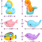 Tub Works® Mermaid Lagoon™ Light Up Bath Toys, 6 Pack | Water-Activated Flashing Color-Changing Sensory Toys