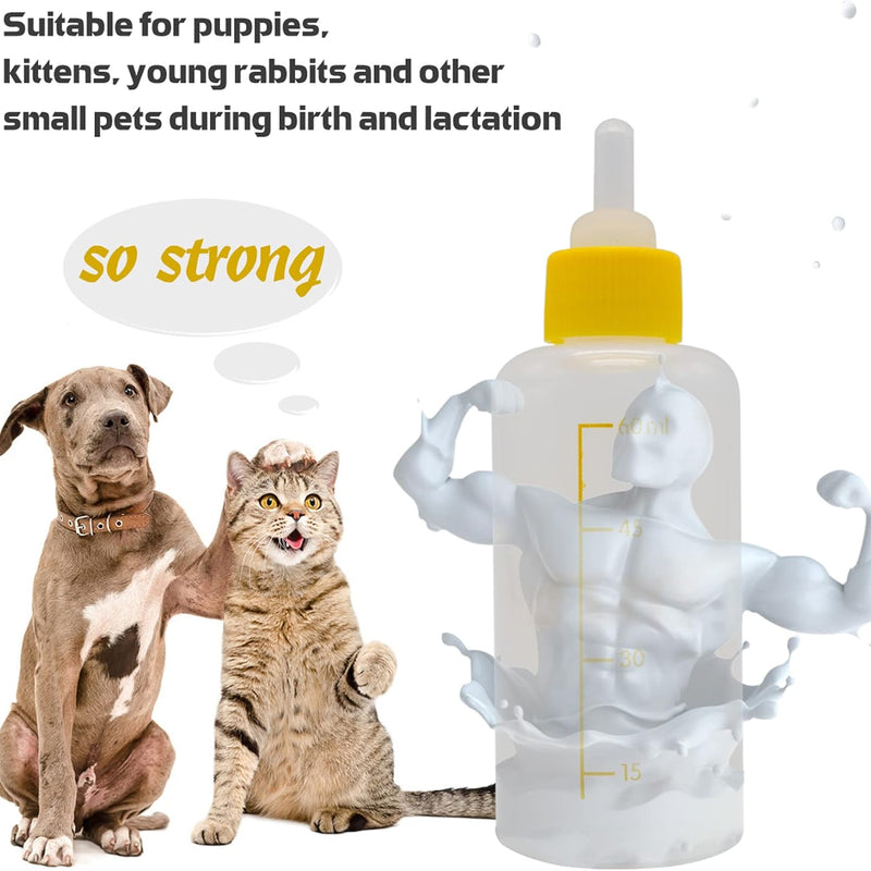 Puppy Kitten Bottle for Nursing, Newborn Baby Dog Cat Rabbit Feeding Feeder