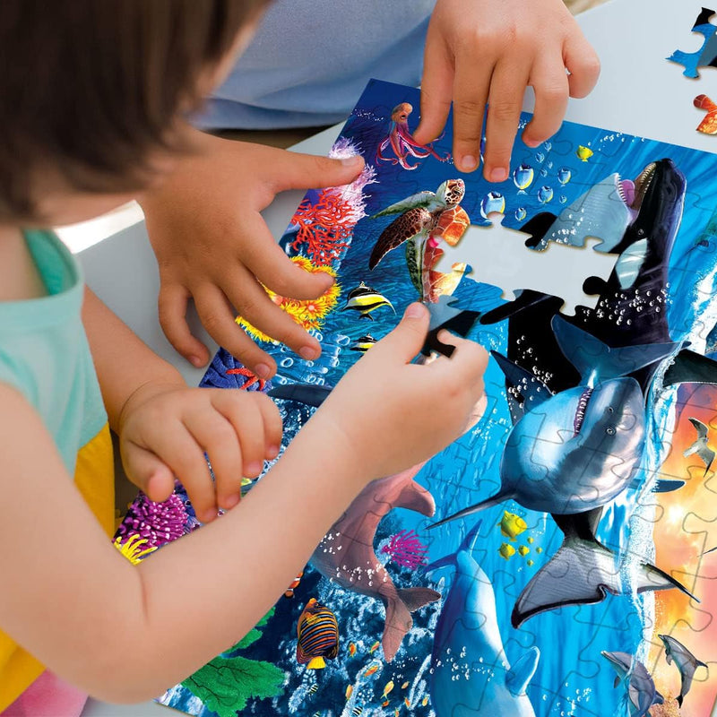 Puzzles for Kids Ages 4-8 Year Old - Underwater World,100 Piece Jigsaw Puzzle for Adults Toddler Children Learning Educational Puzzles Toys for Boys and Girls.