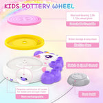 Pottery Wheel for Kids, Unicorn Craft Kit Arts and Crafts for Kid Ages 6-12 | Complete Pottery Painting Kit with Clay, Art Supplies Kids Toys Girls Birthday Christmas Gift for 6 7 8 9 10 11 12+, Purple