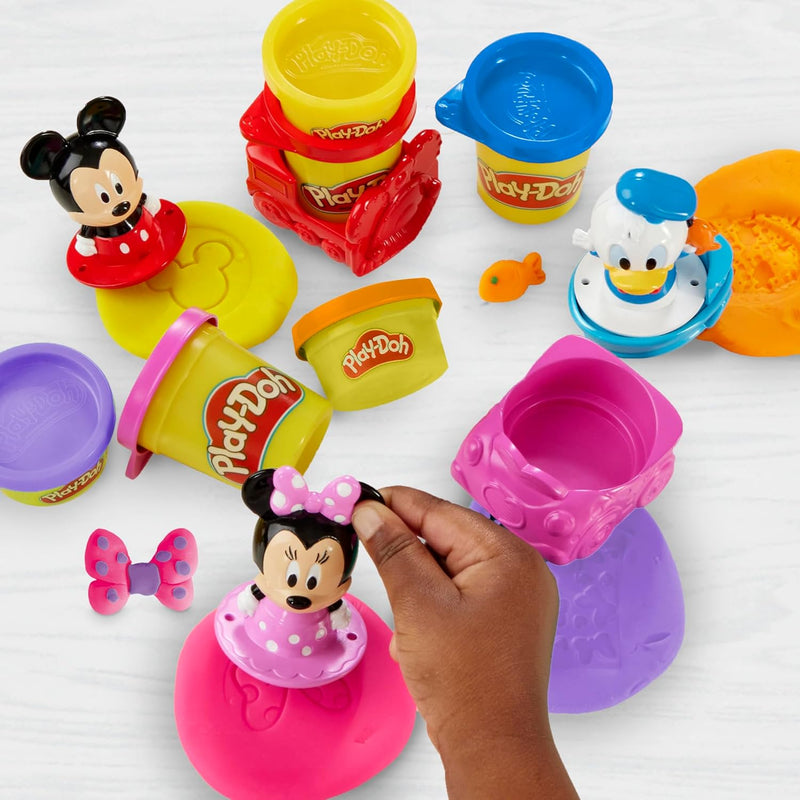 Play-Doh Disney Junior Mickey Mouse Clubhouse Stamp & Go Megapack with Mickey, Minnie & Donald Arts Craft Toys for Kids 2+