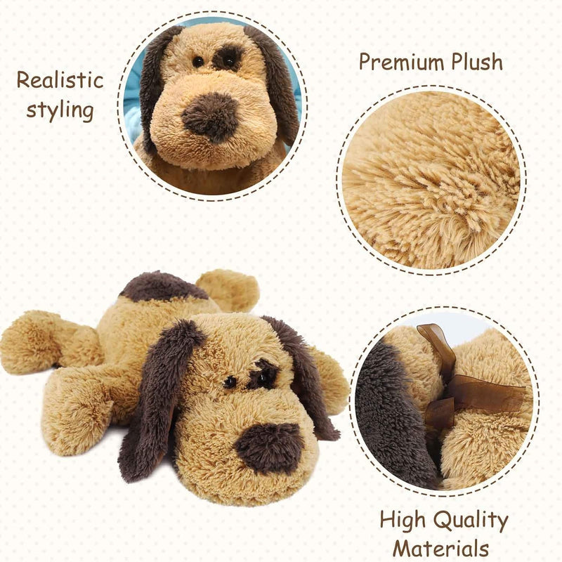 WEIGEDU Floppy Stuffed Dog Puppy Plush Toy, Stuffed Animal, 20 inch | Huggable Beagle Labrador Retriever, Lying Down, Super soft, For Kids Girls Boys Baby, Birthday Gift