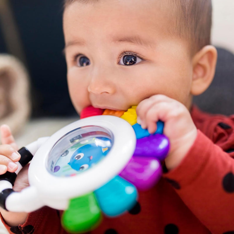Baby Einstein Opus The Octopus Sensory Rattle & Teether Toy, BPA Free & Chillable, 3 Months+