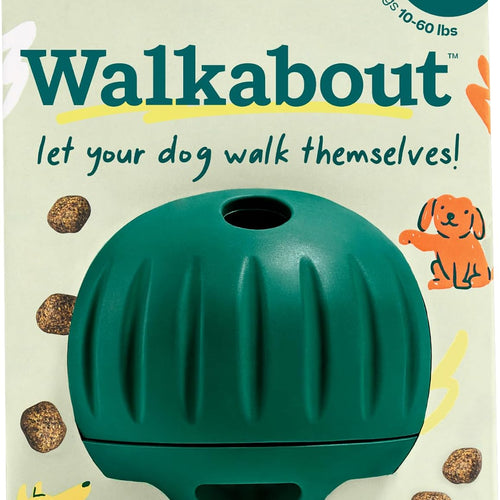WOOF Walkabout - Enrichment Dog Toys Puzzle and Treat Dispenser - Adjustable Difficulty for Kibble and Treats - Durable Rubber - Easy to Clean - Small