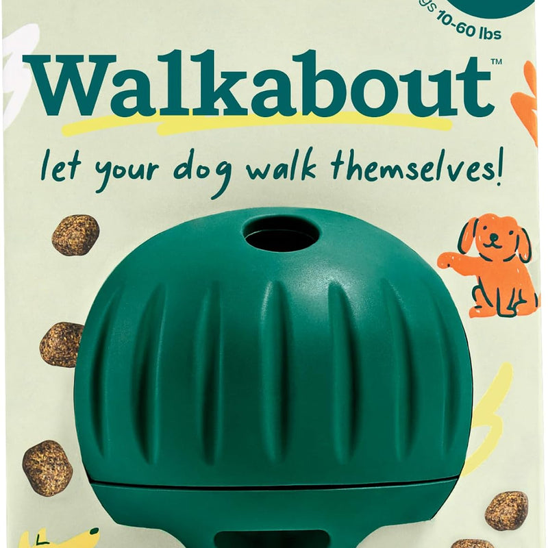 WOOF Walkabout - Enrichment Dog Toys Puzzle and Treat Dispenser - Adjustable Difficulty for Kibble and Treats - Durable Rubber - Easy to Clean - Small
