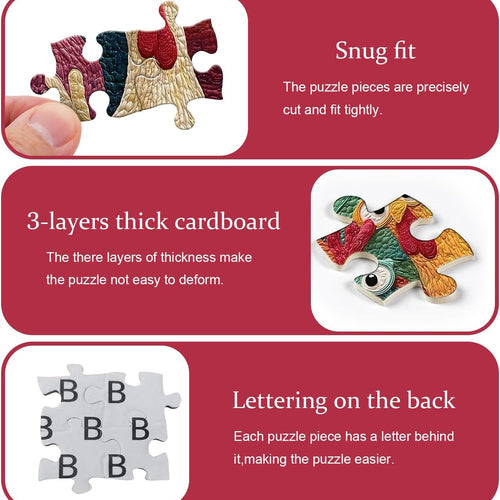 Chicken Puzzles for Adults, 1000 Piece Jigsaw Puzzle, Funny and Colorful Chicken Art Challenge