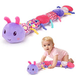 Topsochir Baby Sensory Toys 0-6 Months Music Animal Stuffed Plush Caterpillar Toy for Infant 0-3-6-12 Month Old Tummy Time with Mirror Crinkle Rattle Toys for Newborn Boys Girls Shower Birthday Gifts