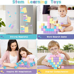 SYSKENI Magnetic Building Blocks Toys for Toddlers - Macaron Colors, STEM Learning