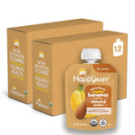 Happy Baby Organics Nutty Blends Stage 2, Bananas & Peanut Butter Organic Baby Food, Pack of 12 (3 oz each)