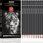 Aenir Sketch Pencils for Drawing, Set of 12 Drawing Pencils for Sketching Medium (6B - 4H), Artist Graphite Pencils, Sketch Set for Artists for Sketching Supplies, Art Supplies.