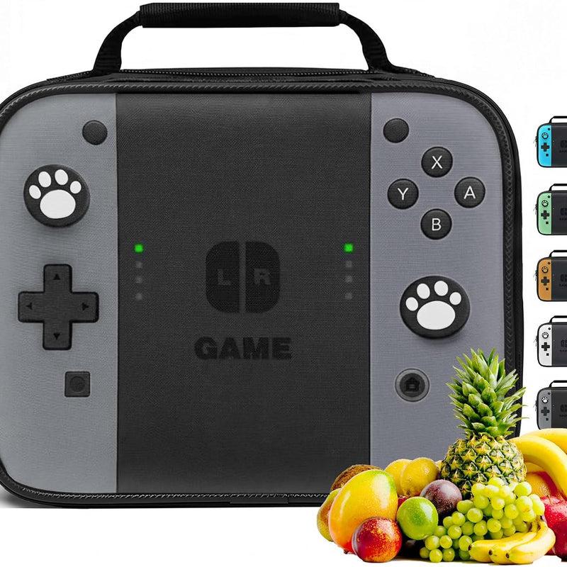 Insulated Lunch Box for Boys Girls, Game Lunch Bag for School Work Office Travel Picnic Hiking Beach, Waterproof Leakproof Portable Fits Most Bento Boxes