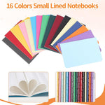 BESARME 16 Pack Mini Notebooks Bulk, A6 Small Lined Pocket Notebook Prizes for Kids Classroom Student Birthday Gifts from Teacher School Supplies Bulk