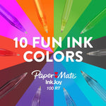 Paper Mate InkJoy 100RT Retractable Ballpoint Pens, Medium Point (1.0mm), 20 Count - Teacher Essentials, Colorful Office Supplies, Note-Taking, Back to School