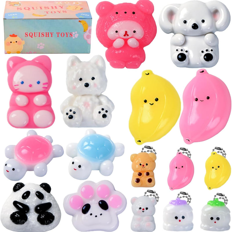 Taba Squishy Fidget Toys 12Pcs, Stress Relief Sensory Squeeze Toys for Kids 4-8 8-12, Kawaii Taba Squishies for Party Favors, Classroom, Birthday Gifts Goodie Bag Stocking Stuffers