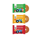 Once Upon a Farm Organic Tractor Wheels Bars Variety Pack, 30 Ct, Non-GMO | Once Upon a Farm Organic Tractor Wheels Bars Variety Pack, Apple, Strawberry, Banana, No Added Sugar, Non-GMO, 30 Bars